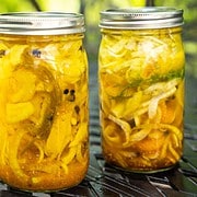 Pickled Fennel in Mason Jar