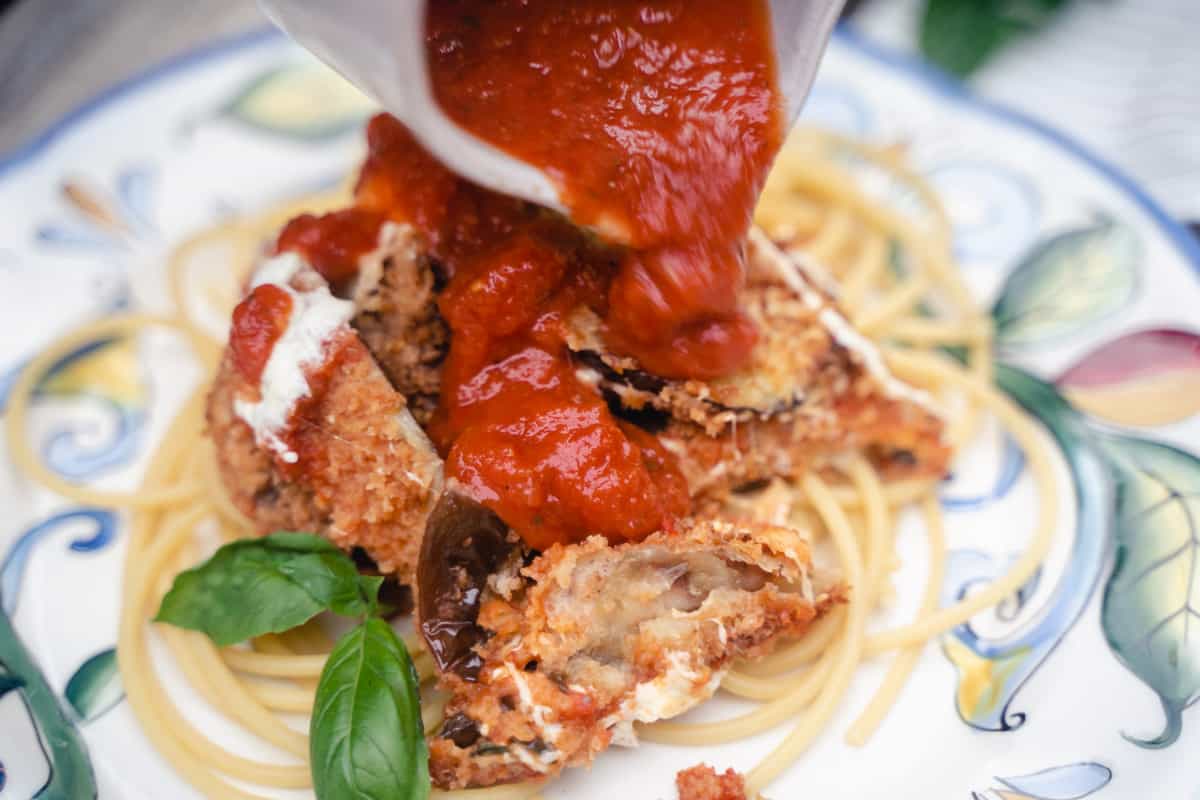 Eggplant Parmesan For Two Our Table 4 2