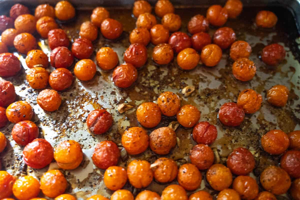 Roasted Cherry Tomato Pasta Recipe For Two | Our Table 4 2
