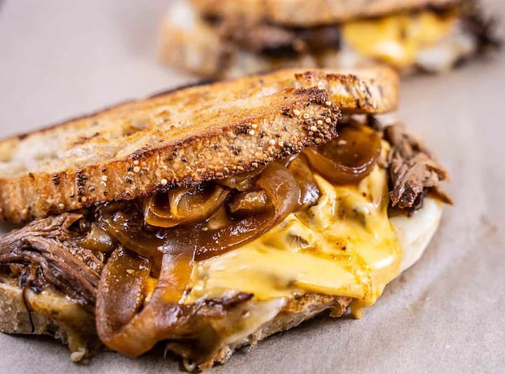 Brisket Grilled Cheese (leftover night) Our Table 4 2