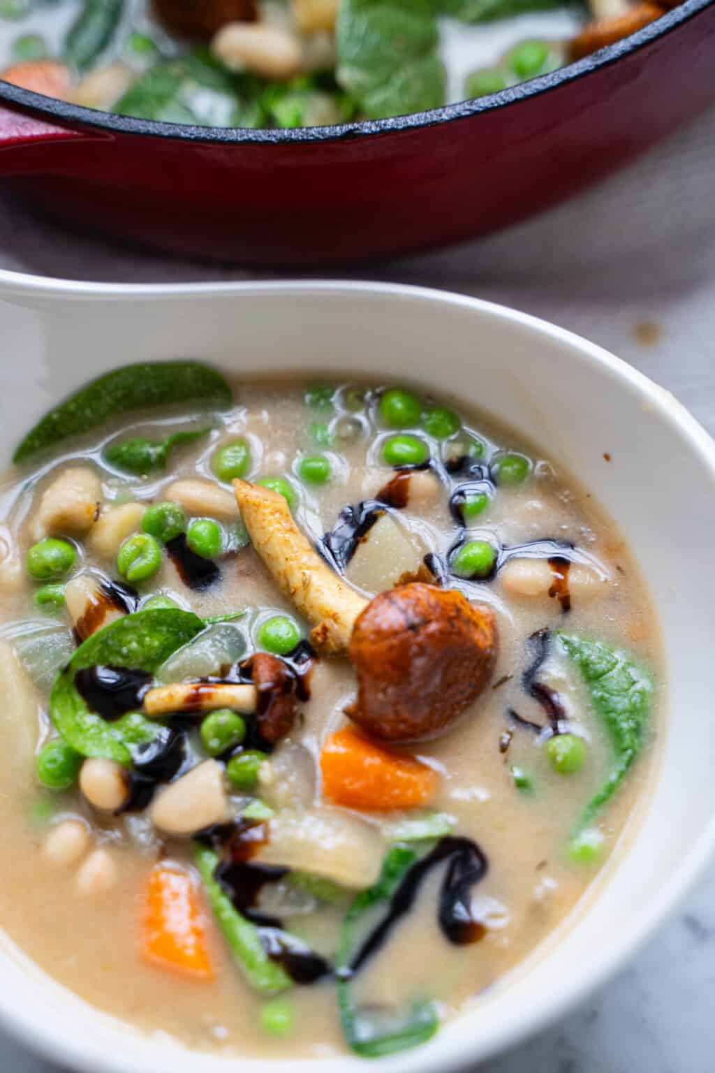 Creamy 10 vegetable bean soup (without tomatoes or cream) Our Table 4 2